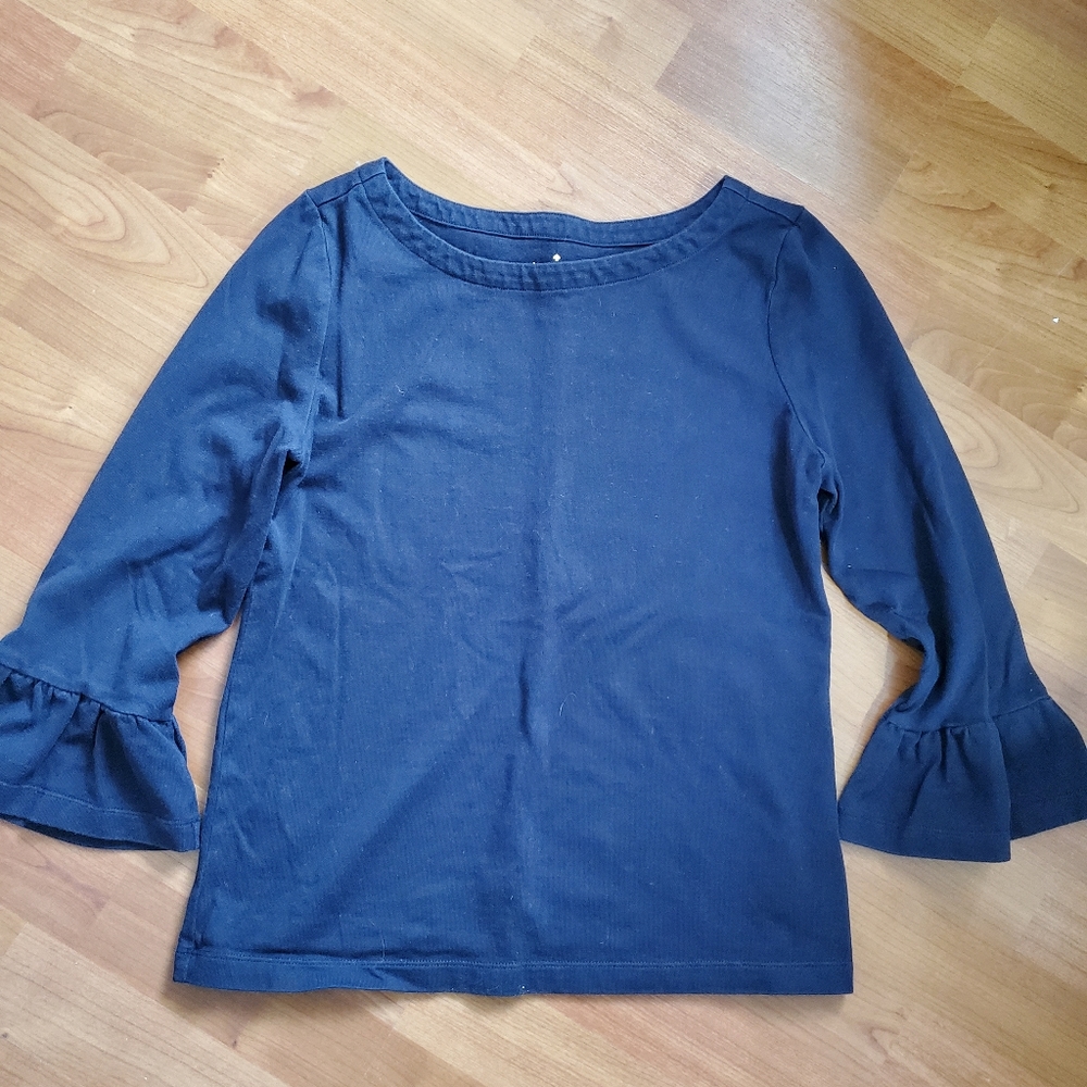 Kate Spade, size S, navy top, bell sleeves!